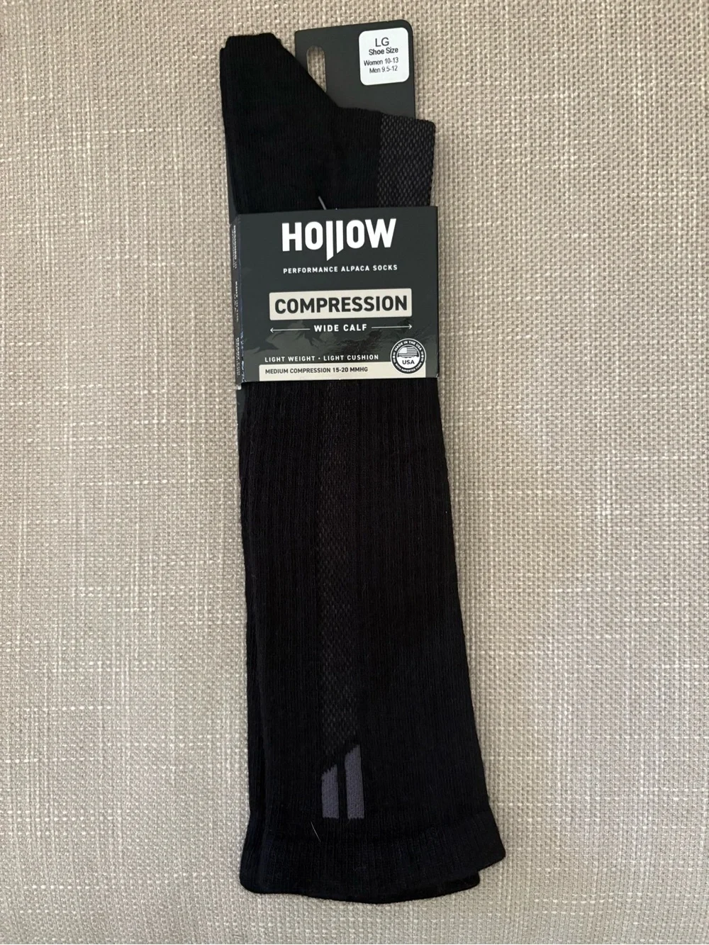 LG Hollow Performance Alpaca Compression Socks - Black. Unisex See Notes